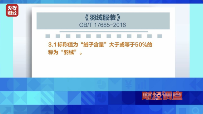 填充物假、合格证假 总台曝光“羽绒骗局”