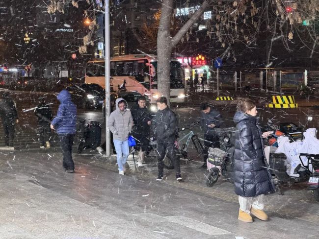 北京下雪 多区迎来降雪景象