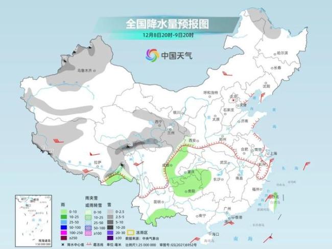 全国气温连跌 多地迎初雪冷空气上演“车轮战” 