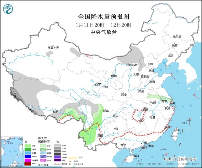 中央氣象臺：西藏東部有降雪過程 冷空氣影響中東部