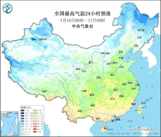 未來三天全國大部降水稀少氣溫偏高