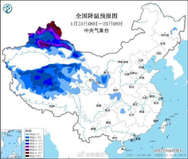 降14℃+,！寒潮預(yù)警來(lái)了 多地凍“紫”