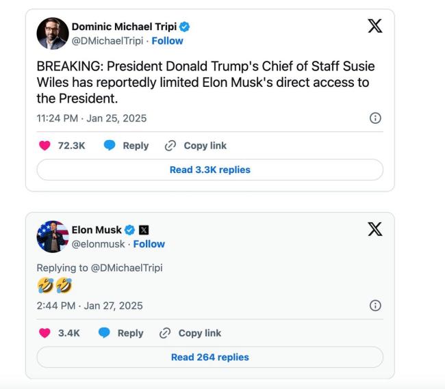 被限制直接接觸特朗普,？馬斯克回應(yīng)