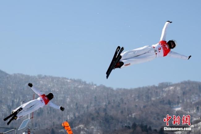 冯俊熙王雪女子空中技巧双人同步金牌