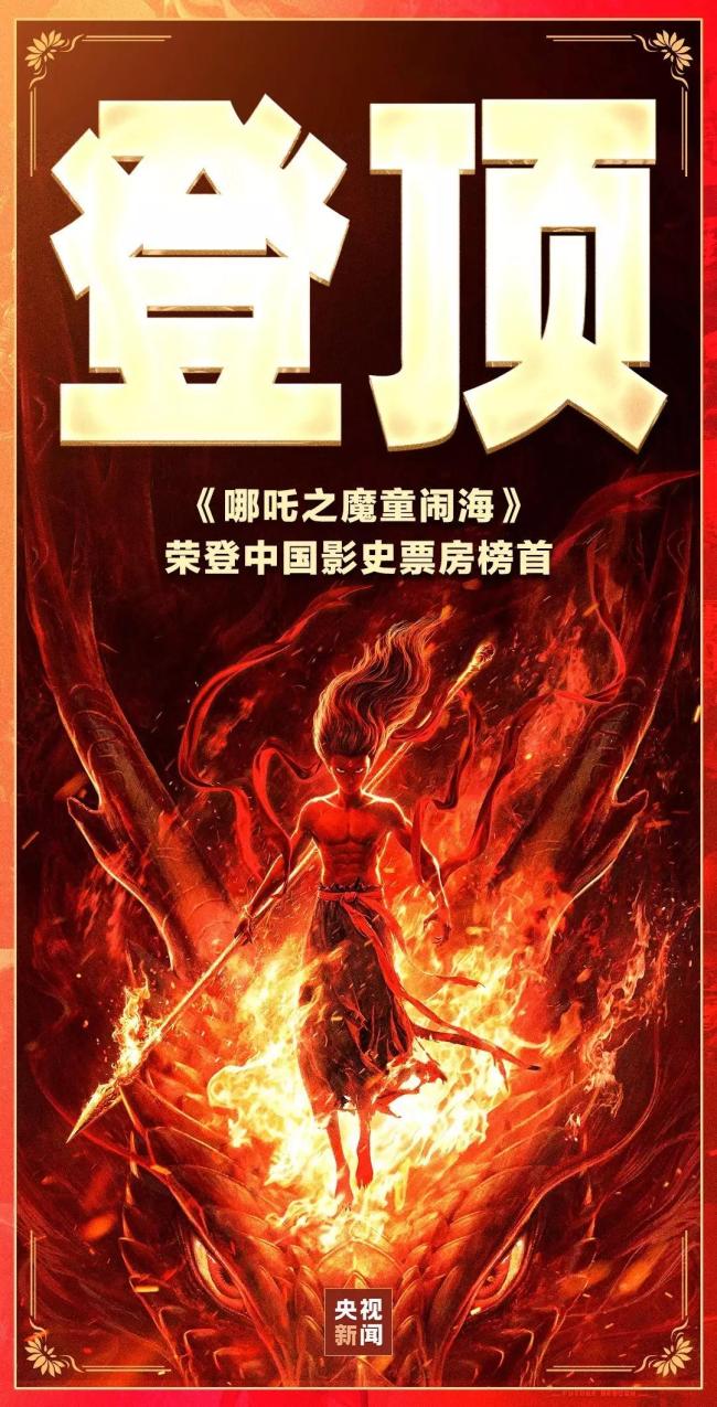 《哪吒2》進(jìn)入全球影史票房榜前11 刷新中國影史紀(jì)錄