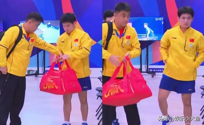 邱贻可追着孙颖莎送毛巾外套 师徒情深暖人心