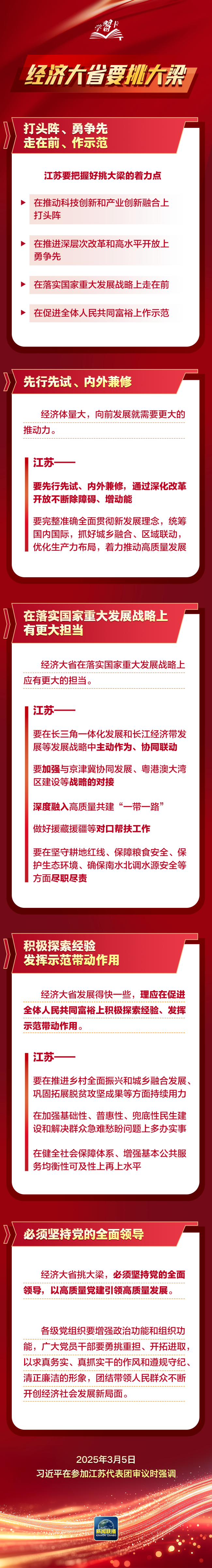 学习卡丨如何理解“经济大省要挑大梁”？总书记这样阐释