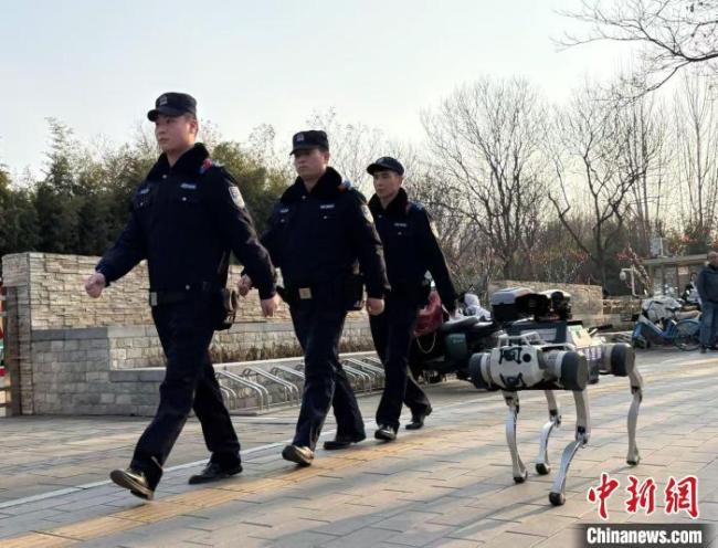 机器狗在北京上路巡逻 效率提升3倍 科技赋能城市治理