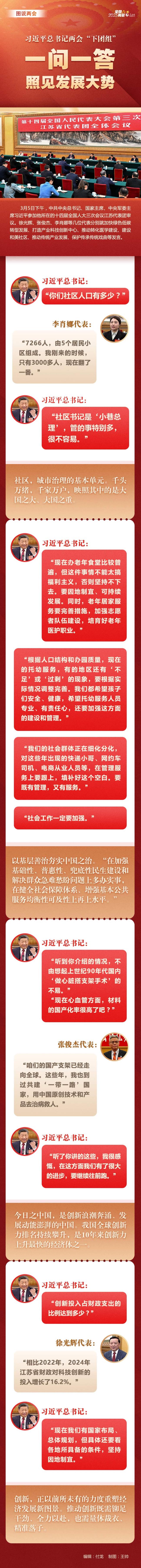 图说两会：习近平总书记两会“下团组” 一问一答 照见发展大势