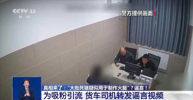 網(wǎng)傳大批死豬用于制作火腿系謠言，警方千里追真相→