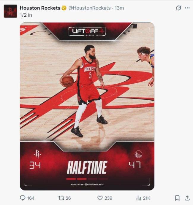库里季后赛100胜里程碑:轰31 6授课火箭后场 飚超远三分兴奋庆祝 勇士客场大胜火箭