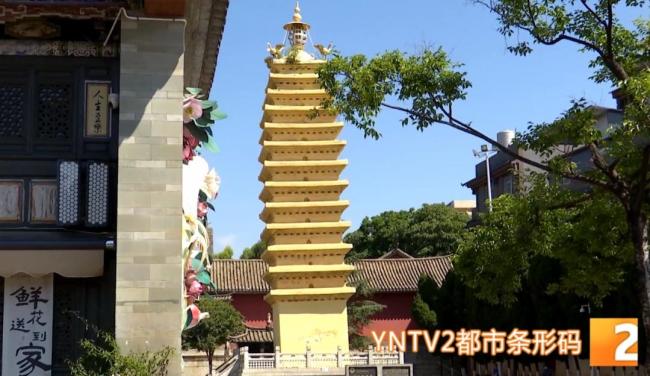 官方回應昆明一古塔發(fā)生傾斜 已采取應急保護措施