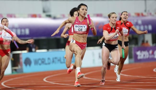 中國女子4X100米勇奪小組第一 東京世錦賽資格到手