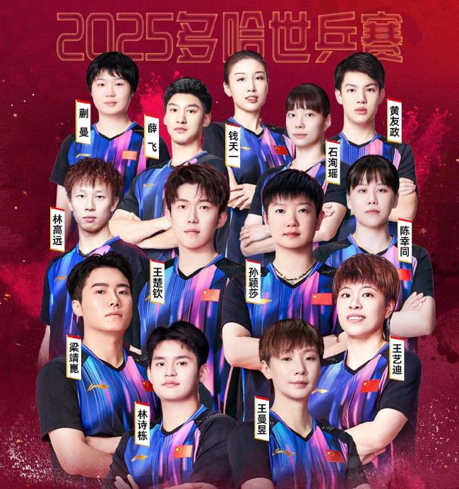 陪看多哈世乒賽 混雙莎頭組合出戰(zhàn) 國(guó)乒全面出擊