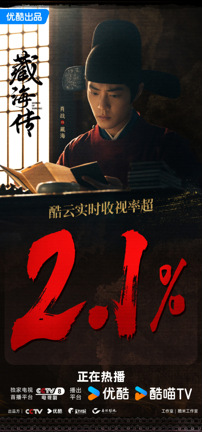 肖戰(zhàn)用驚險刺激形容《藏海傳》 收視節(jié)節(jié)攀升