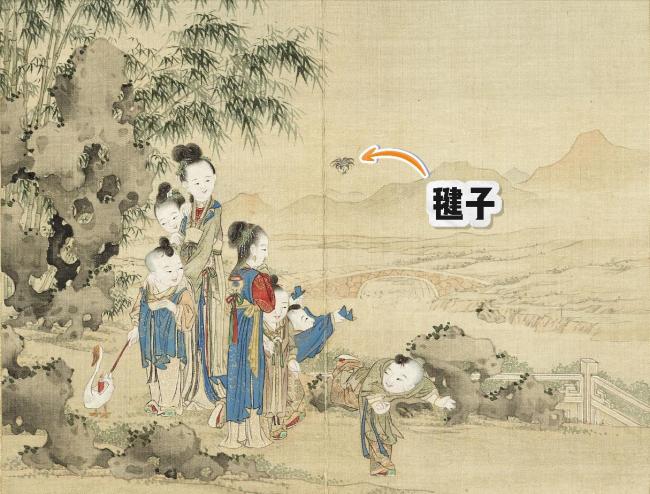 古代小孩哥怎么過六一 綠意中撒歡踢毽子