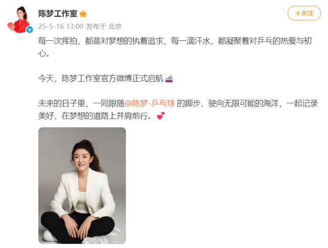 陈梦坦言不想退役 渴望再战奥运