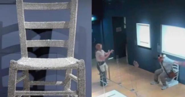 游客坐塌“梵高椅”后落荒而逃 拍照破坏艺术品