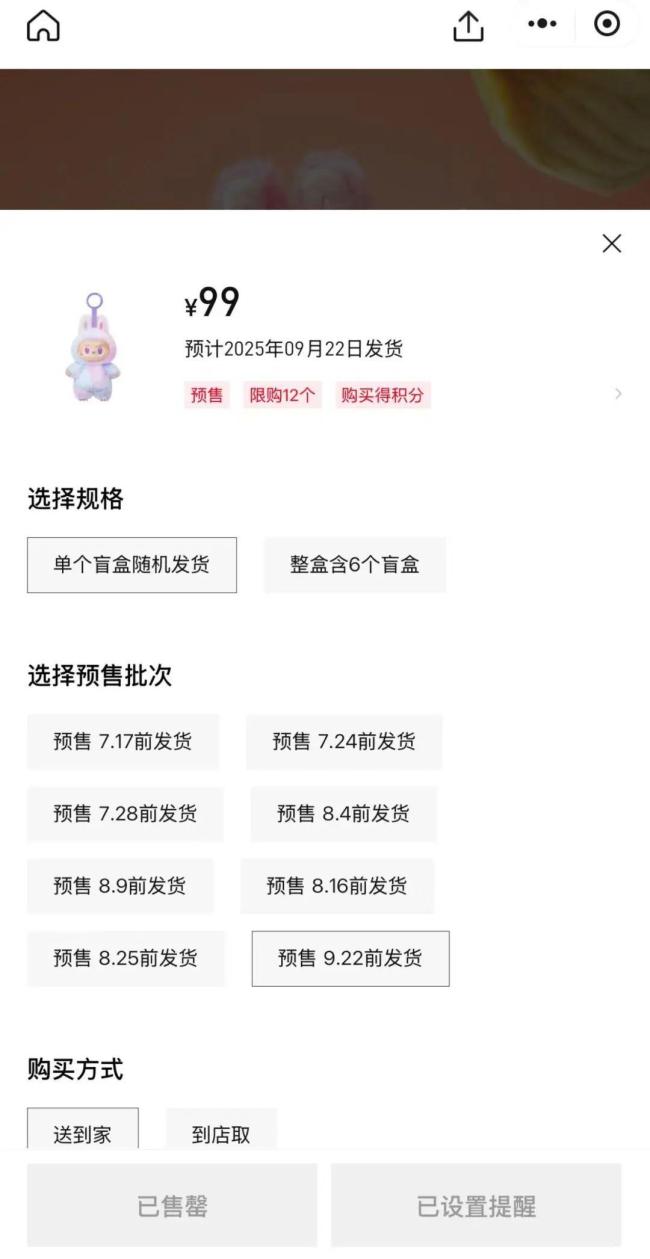 Labubu首次开启线上预售 消费者抢购热潮