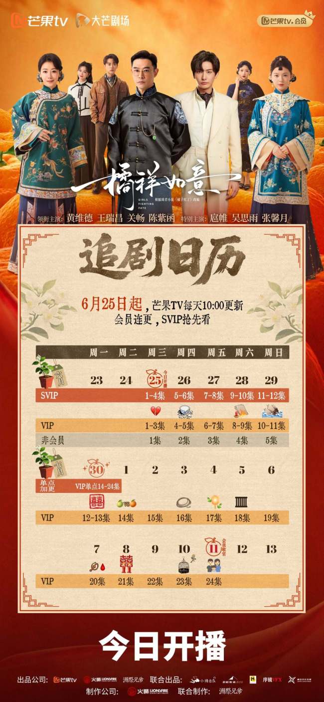 橘祥如意开播 民国女性成长史诗
