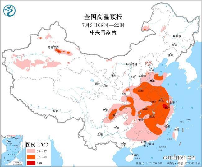 超10省市最高气温将超37℃ 高温预警持续