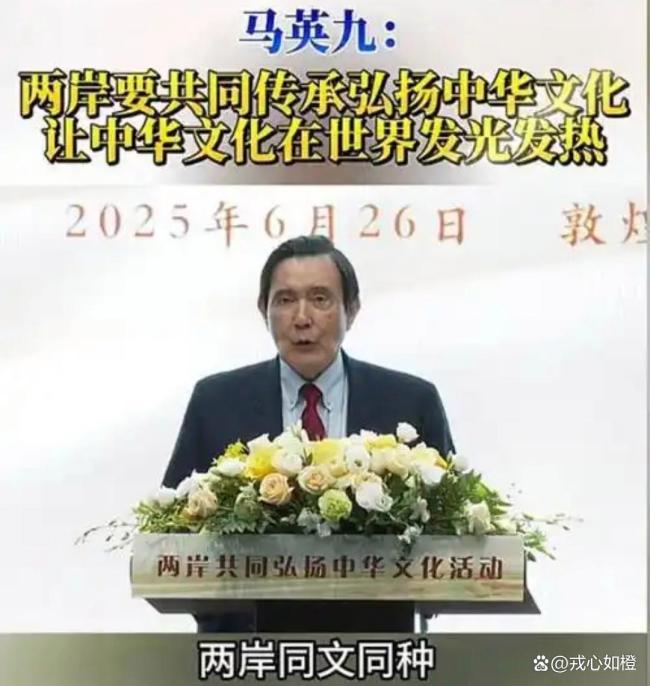 马英九：两岸同胞血缘相依情感共通 共同传承中华文化