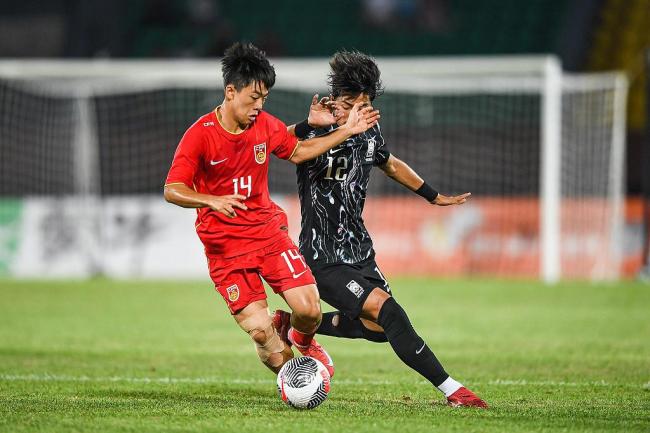 中國U16男足3比4不敵韓國