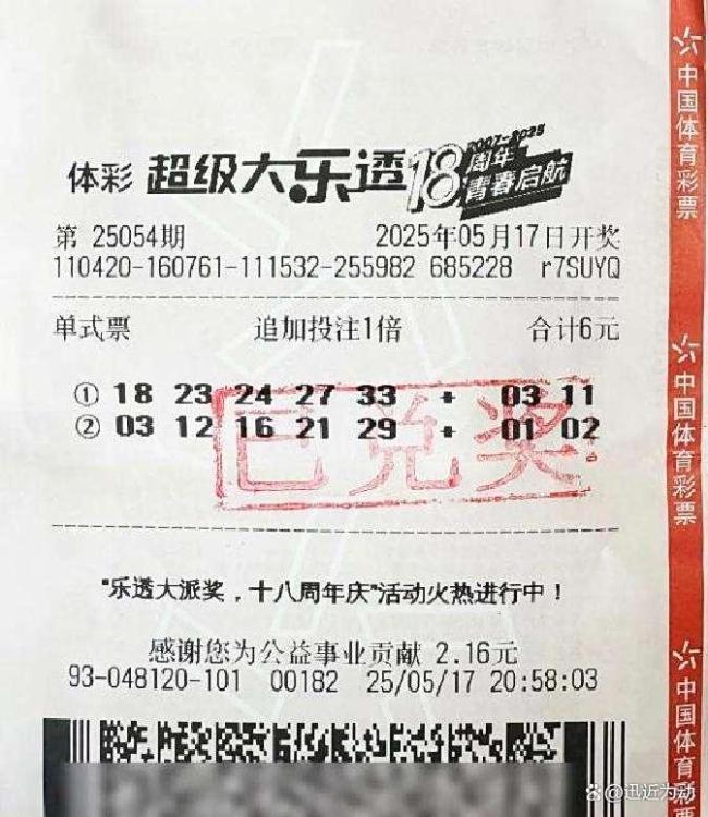 湖南一彩民花6元买彩票中1256万元 人生从此开挂