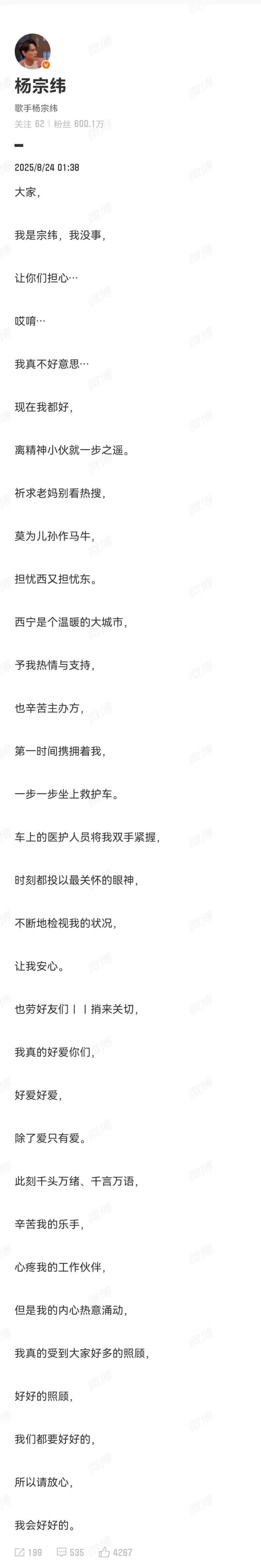 杨Zongwei报告说安全性，并意外落在舞台上，跌倒