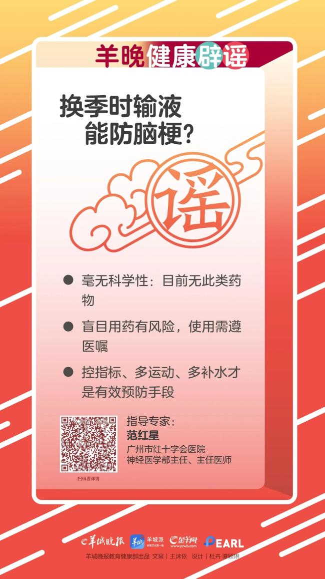 换季时输液能预防脑梗？专家辟谣