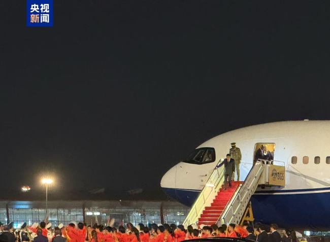 刚果布总统萨苏抵达北京 将出席抗战纪念活动