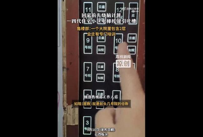 小區(qū)電梯操作復(fù)雜遭吐槽：像解數(shù)學(xué)題 居民直呼燒腦