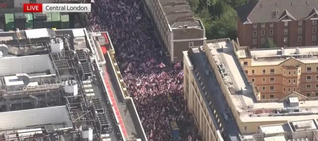 伦敦爆发超10万人抗议，马斯克“意外现身” 反移民活动引发冲突