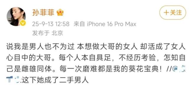 孙菲菲自曝为了挽救婚姻做过亲子鉴定 最终单方面起诉离婚