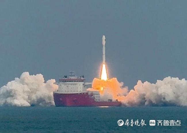 多家央媒关注日照火箭发射