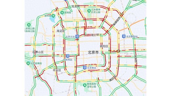 北京超级晚高峰：车流如白龙赤龙