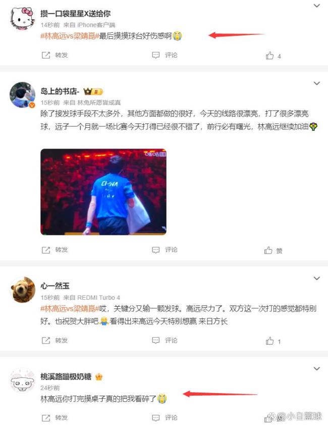 林高远让人泪目的一幕 摸球台告别赛场