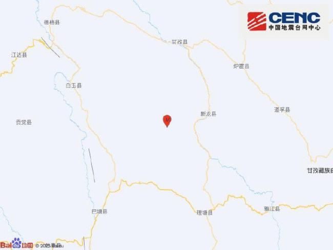 四川甘孜州新龍縣發生5.4級地震 震源深度10千米