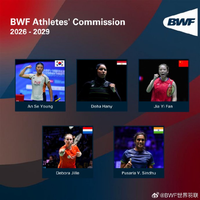 贾一凡入选世界羽联运动员委员会