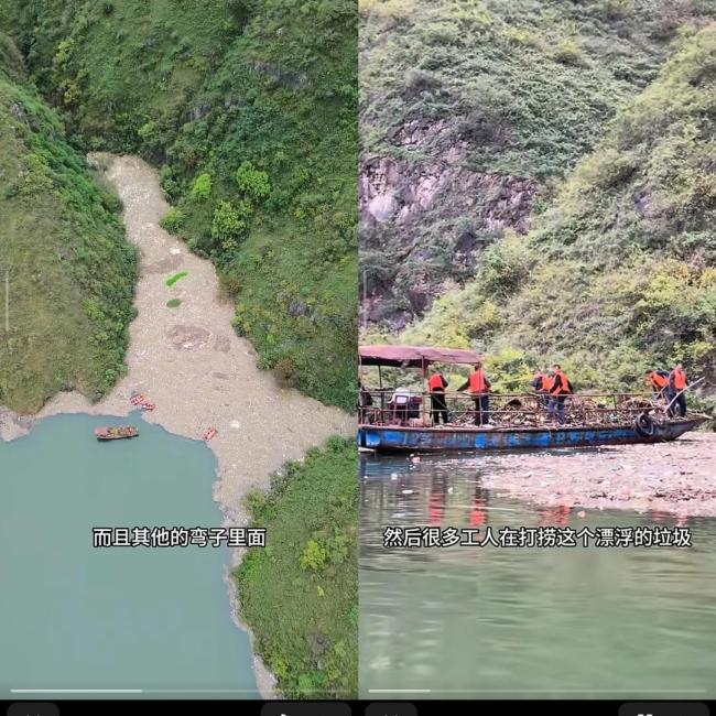 洛阳一水库漂浮大量垃圾