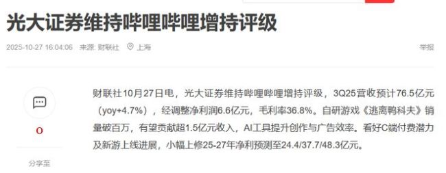 《逃离鸭科夫》销量破200万,发售后B站股价已涨16% 热度持续攀升