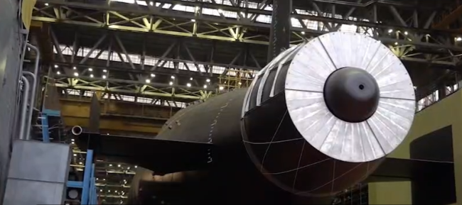 可搭载"波塞冬"核动力无人潜航器 俄新核潜艇出坞