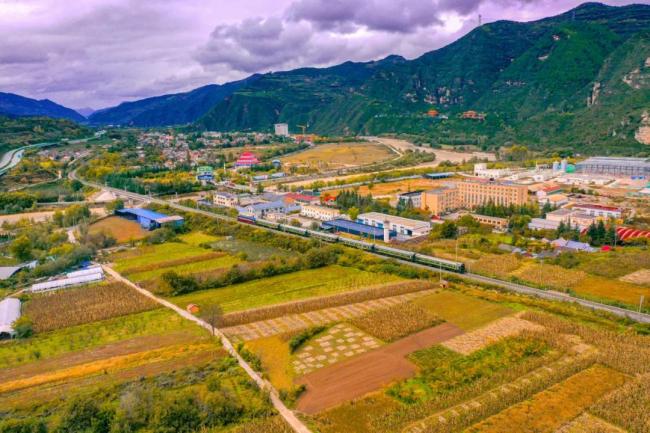 当列车遇上深秋,画面绝美!