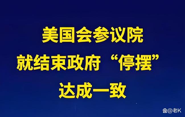 美国参议院就结束政府关门的两项细节达成一致：短期救济和长期共同博弈