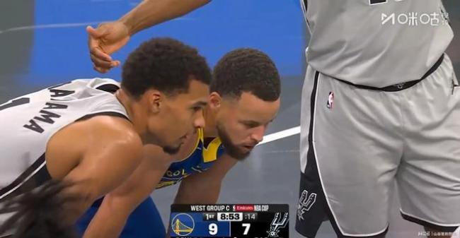 NBA杯小组赛西部C组:勇士vs马刺 库里半场18分率队领先 错峰出行表现佳