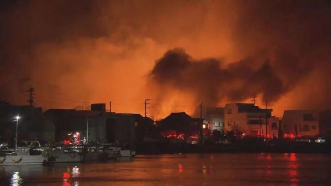 日本一地发生大规模火灾