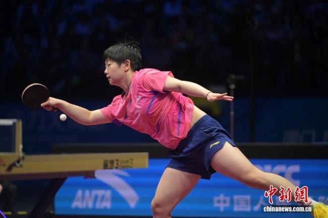 图片回顾全运会乒乓球精彩瞬间 陈梦率队夺金