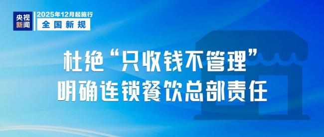 明天起 这些新规将影响你的生活 涉及食品安全与电动车标准