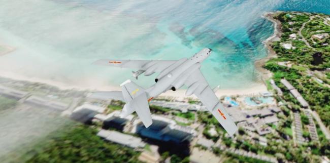 来自六爷的死亡凝视：中国战神轰6K带弹直逼台岛200公里！