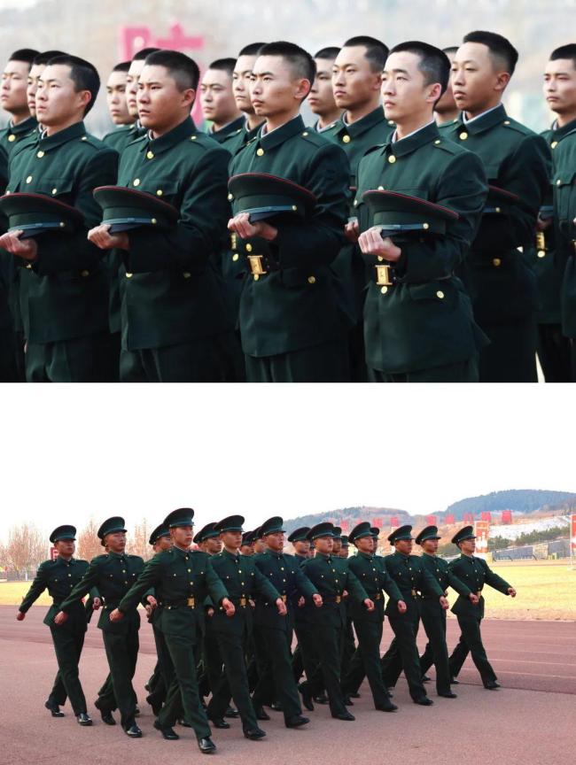 数千名新兵授衔大场面震撼来袭 青春誓言响彻军营